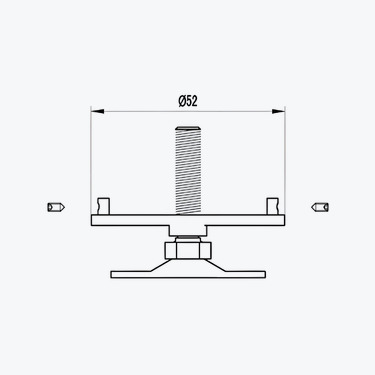 Aluminium Adjustable Foot for S011/S012/S012 - W014